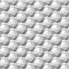 White balls seamless pattern green