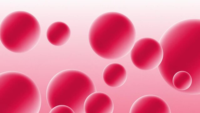 Red ball moving up on a white and red background