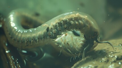 Obraz na płótnie Canvas Close up dirty worm