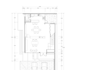 Floor plan designed building on the drawing.