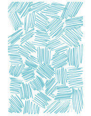  Hand-drawing with colored pencil. Blue abstract background. Vector illustration.