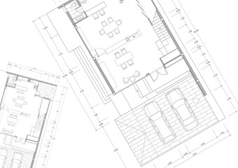 Floor plan designed building on the drawing.