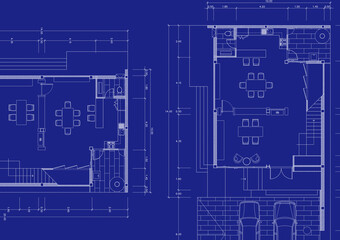Floor plan designed building on the drawing.
