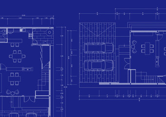 Floor plan designed building on the drawing.