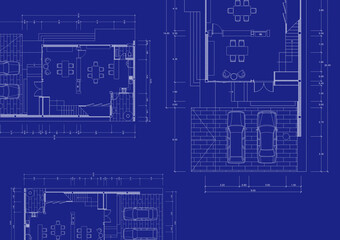 Floor plan designed building on the drawing.