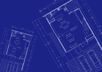 Floor plan designed building on the drawing.