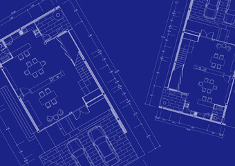 Floor plan designed building on the drawing.