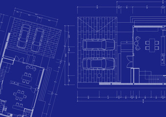 Floor plan designed building on the drawing.