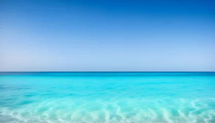 Crédence de cuisine en verre imprimé Turquoise Sea Waves Caressing the Sandy Shoreline