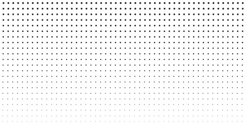 Basic halftone dots effect in black and white color. Halftone effect. Dot halftone. Black white halftone.Background with monochrome dotted texture. Polka dot pattern template vector modern