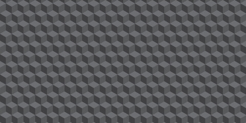 Wall and grid rectangular Minimal geometric rectangle technology black and gray background from cubes and lines. Geometric seamless pattern cube. Cubes mosaic shape vector design.	
