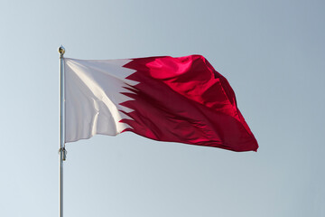 Qatar flag background. National flag of Qatar Doha backdrop