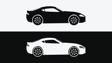 Car Icon on Dark and Light Mode