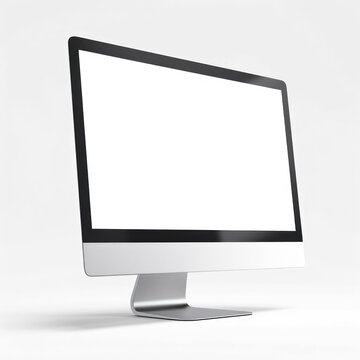 professional photo quality mockup of a computer monitor, on transparency background PNG
