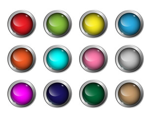 Set of colored web buttons.Set of modern buttons for web site and ui. Vector button illustrations for web site and ui.