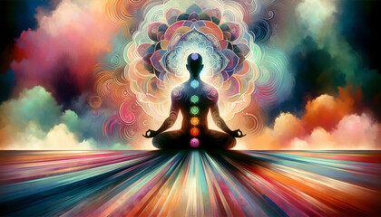 Yoga In The Lotus Position, energy, meditation	