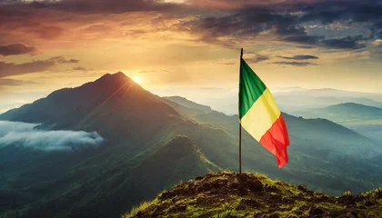 Tafelkleed The Flag of Congo On The Mountain. © Daniel