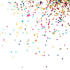 Beautiful confetti isolated on white background