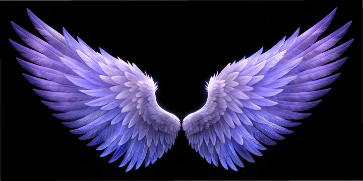 Purple  wings, angel wings, visual effect, art, graphics, design, creativity, creative, photo, illustration, 3D, digital art, vector, generated AI, wallpaper