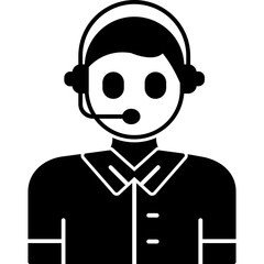Call center agent boy Icon