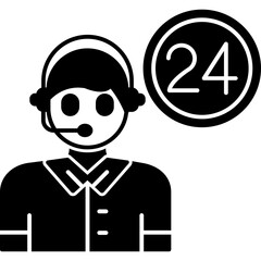 24 hours support Icon