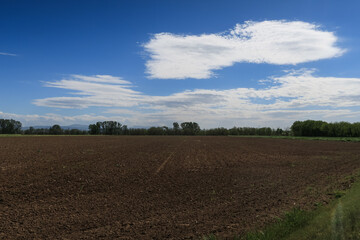 Po Valley landscape fields crops nature natural sky - 786937075