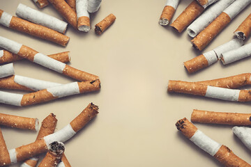 World No Tobacco Day Concept, anti smoking, and no smoking, lungs health care - obrazy, fototapety, plakaty