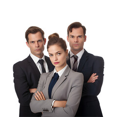 Fototapeta premium Portrait of businessmen working together 