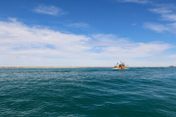 Obraz premium boat on the sea