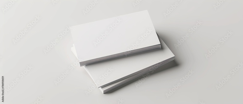 Aufkleber card with white background and blank paper. rendering in 3d