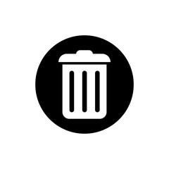 Trash can vector icon set. garbage illustration sign collection. basket symbol or logo.