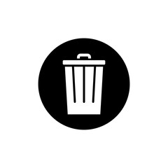 Trash can vector icon set. garbage illustration sign collection. basket symbol or logo.