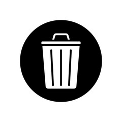 Trash can vector icon set. garbage illustration sign collection. basket symbol or logo.