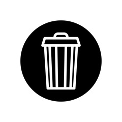 Trash can vector icon set. garbage illustration sign collection. basket symbol or logo.