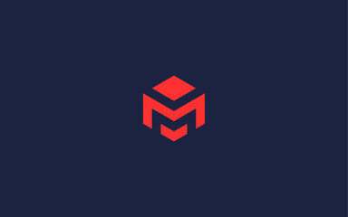 letter m with hexagon logo icon design vector design template inspiration