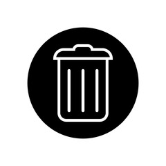 Trash can vector icon set. garbage illustration sign collection. basket symbol or logo.
