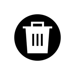 Trash can vector icon set. garbage illustration sign collection. basket symbol or logo.