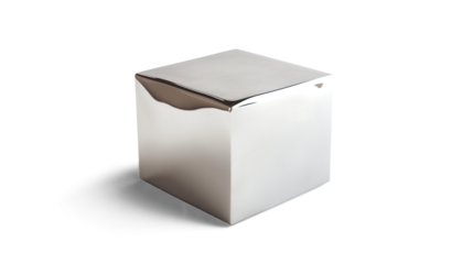 A glossy and precisely rendered 3D cuboid on a transparent background