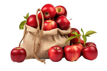 The Bounty of Crimson: A Bag Overflowing With Red Apples