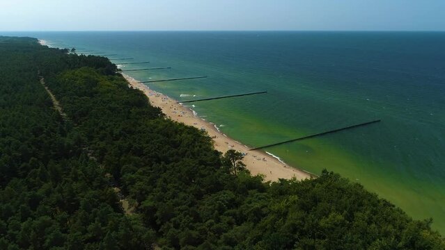 Beach Baltic Sea Wicie Plaza Morze Baltyckie Aerial View Poland