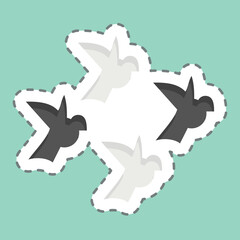Fototapeta premium Sticker line cut Background. related to Photos and Illustrations symbol. simple design illustration