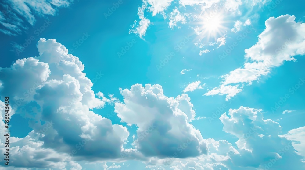 Aufkleber sunlight breaking through clouds, suitable for various concepts
