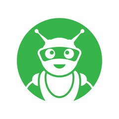 modern robot service logo design
