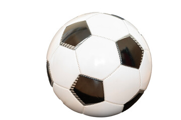 realistic football ball isolated closeup one