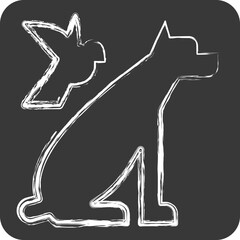 Icon Animals. related to Photos and Illustrations symbol. chalk Style. simple design illustration