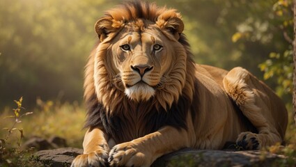 Obraz premium Lion in nature