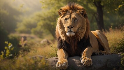 Obraz premium Lion in nature