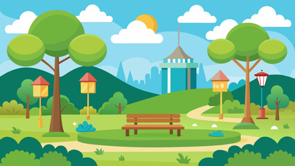 Obraz premium Park and svg file