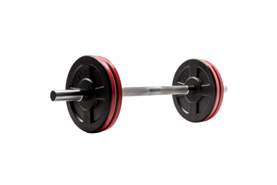 Sculpted Strength: Dumbbells Dancing on White