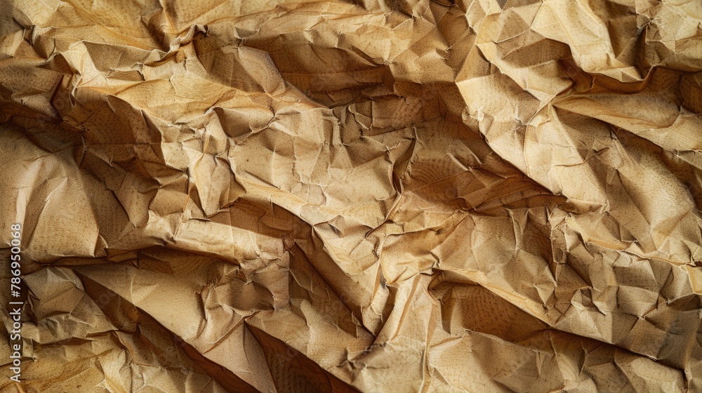Poster detailed close up of a piece of brown paper. suitable for background or texture use